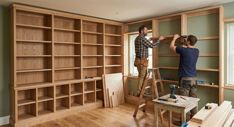 Built In Bookcase Installation in Greensboro, NC