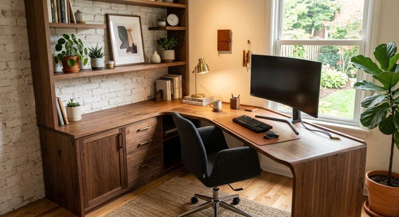 Built In Desk Installation in Durham, NC