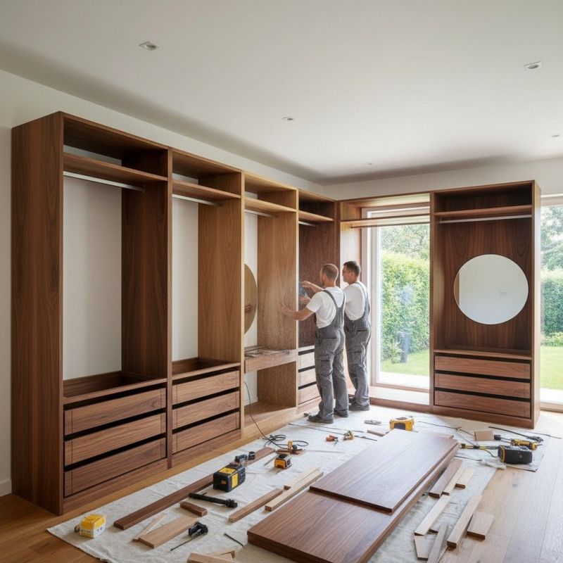 Custom Bookshelves Installation in Durham, NC