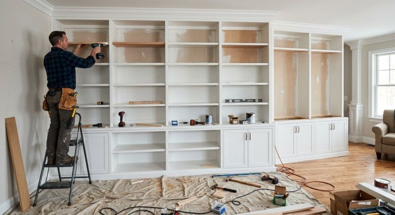 Custom Bookshelves Installation in Annapolis, MD