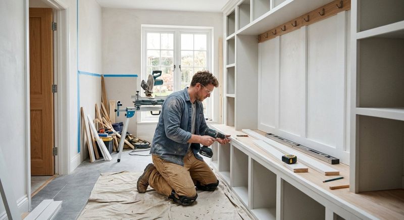 Mudroom Carpentry Installation in Durham, NC
